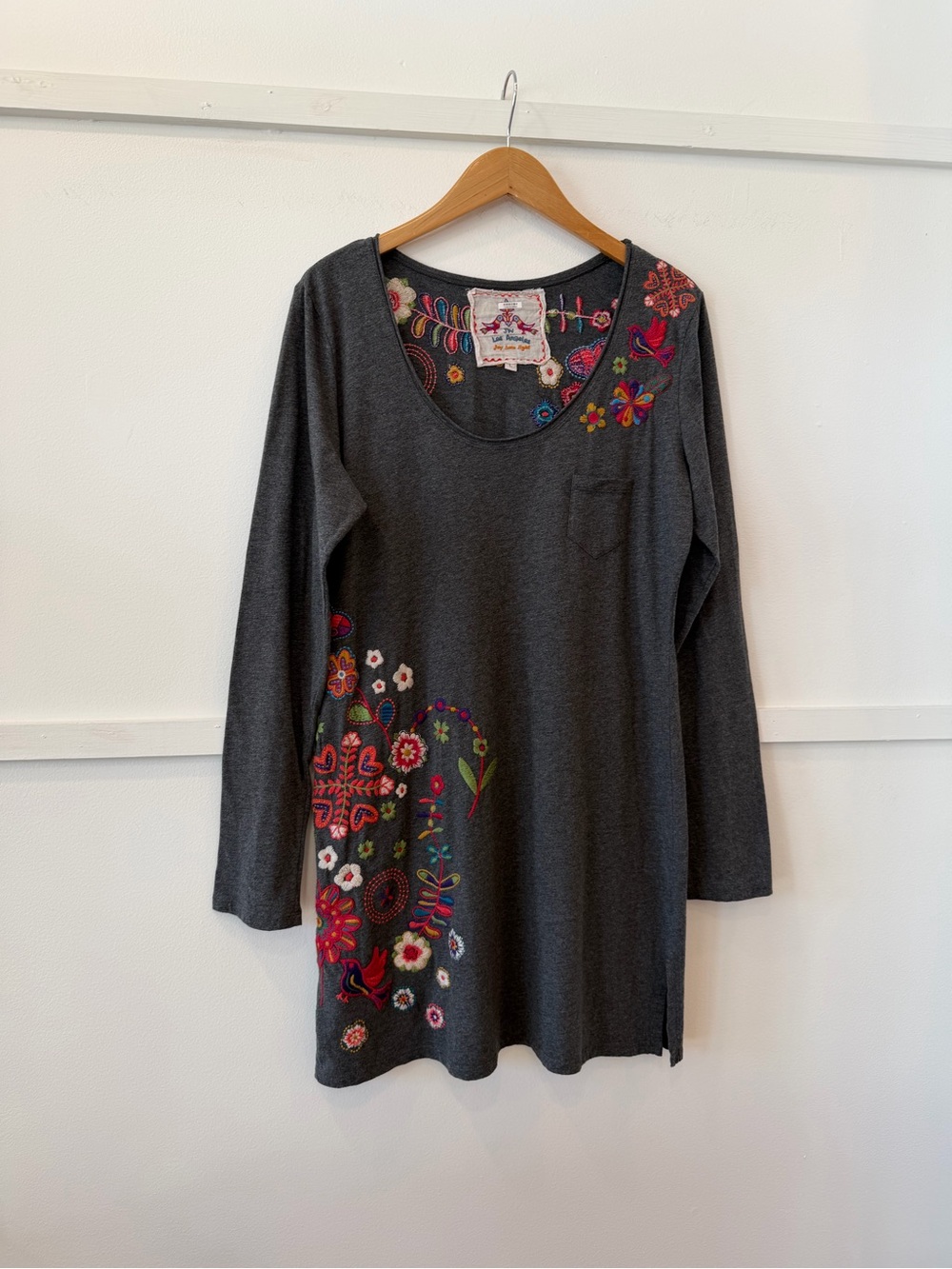 Johnny Was Embroidered Colorful Tunic Top Dress size L - Picture 6 of 14